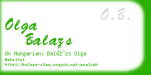 olga balazs business card